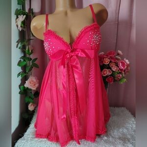 Vintage Victoria's Secret Sexy Little Things Babydoll Set 36C/M-L